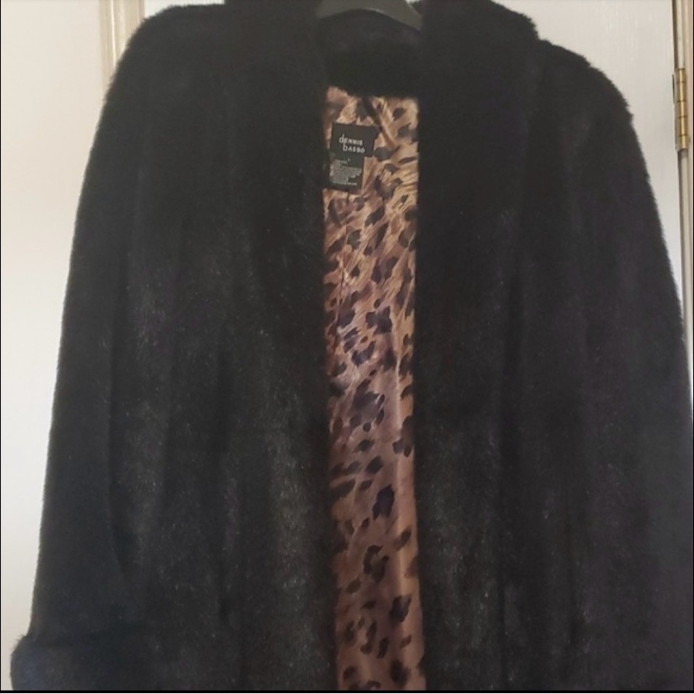 Women's full length faux fur coat